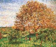 Camille Pissarro Red sky under the apple tree Spain oil painting artist